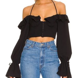 Majorelle - Stefano Bustier top in black
Size: SMALL